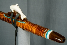 Koa Native American Flute, Minor, High E-5, #J17K (2)
